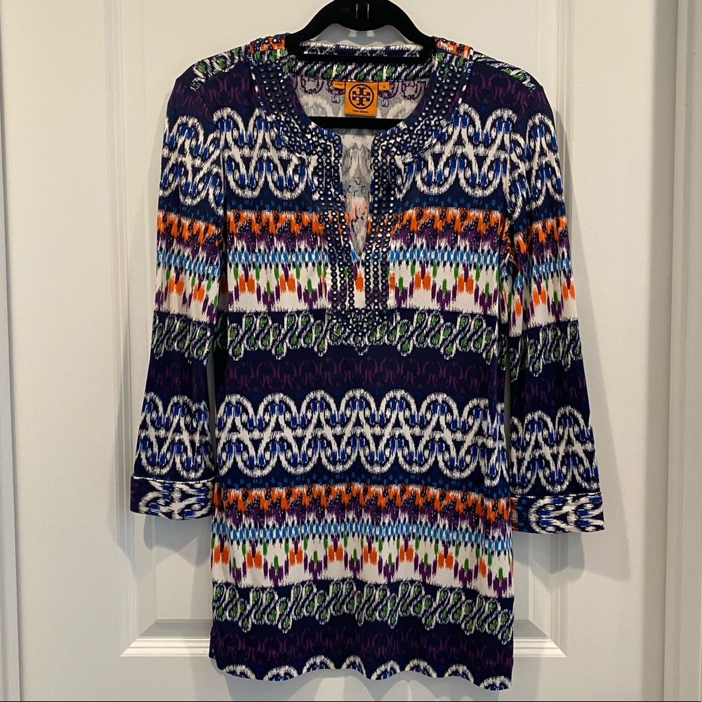 Tory Burch Ikat Silk Tunic